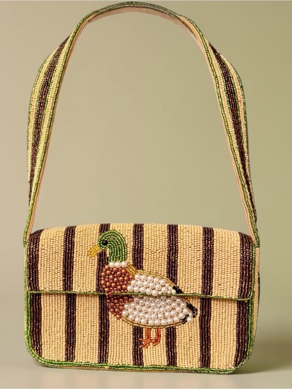 Anthropologie The Fiona Beaded Duck Bag 🦆